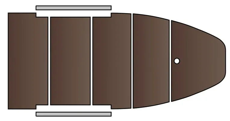 Čln Kolibri KM-330 D šedý, hliníková podlaha