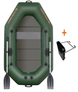 Čln Kolibri K-220 TP zelený, pevná podlaha + držiak motora