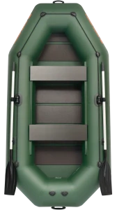Čln Kolibri K-300 CT zelený, lamelová podlaha + držiak motora