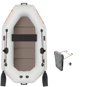 Čln Kolibri K-220 TP šedý, pevná podlaha + držiak motora