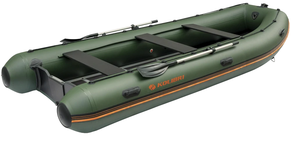 Čln Kolibri KM-450DSL zelený s hliníkovou podlahou