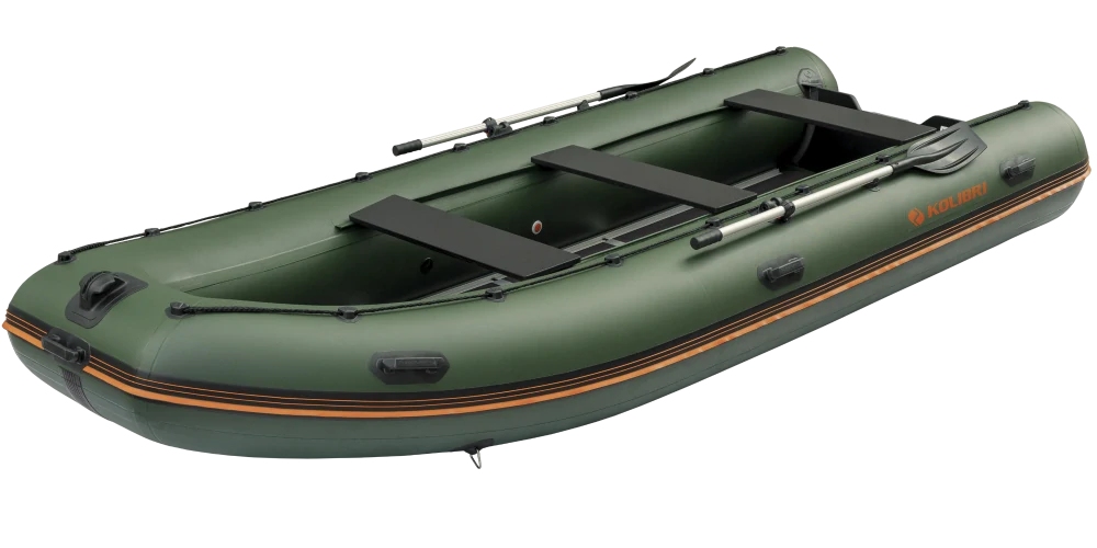 Čln Kolibri KM-450DSL zelený s hliníkovou podlahou