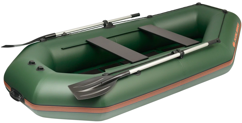 Čln Kolibri K-300 CTP zelený pevná podlaha + držiak motora